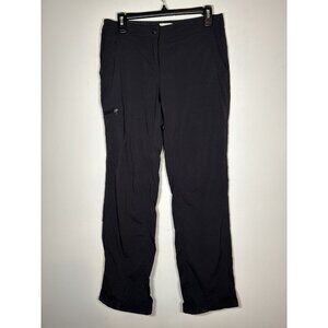 LL BEAN Size 6 Comfort Trail Pants Water Repellent Black Nylon Gorpcore Outdoor